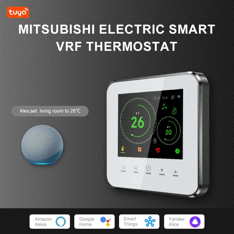 For Mitsubishi Electric Tuya Wifi VRF Air Conditioner Smart Thermostat For Google Home Alexa DuerOS
