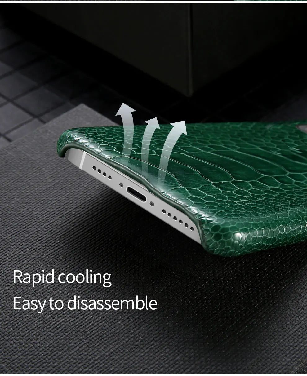 iPhone 16 Pro Max Genuine Leather Case | Slim Shock-Absorbing Cover Tidesmit