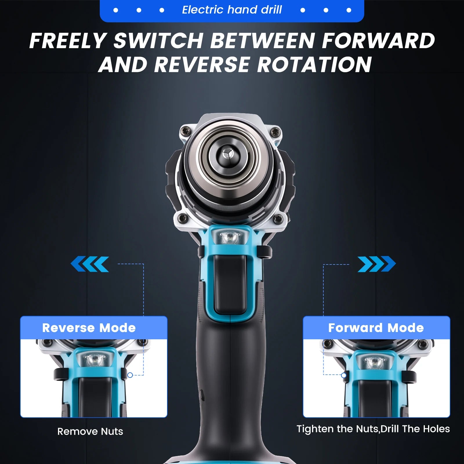 Podofo 21V Cordless Brushless Impact Drill Electric Screwdriver Power Tool with Battery Charger 2 Speed Gearbox 23 Torque Settings LED Light Rechargeable Drill Driver for Wood Metal Plastic DIY Repair