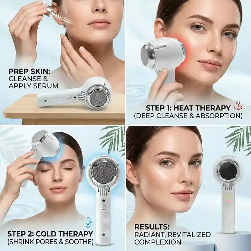 Facial Massager Ice Hammer - Electric Cold and Heat Therapy Device Eye Massage Instrument Tidesmit