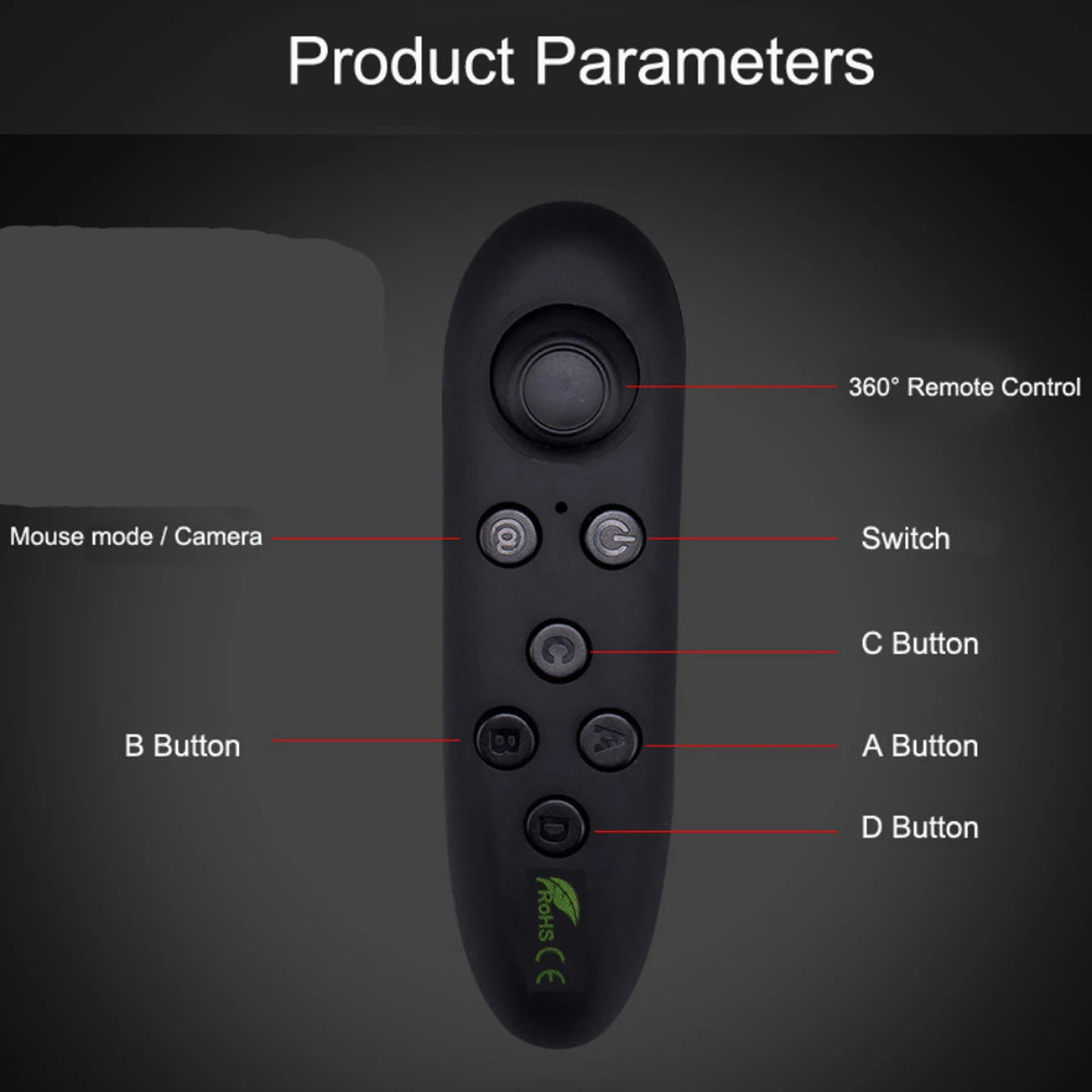 VR Headset for Smartphones with Bluetooth Control | Tidesmit Smart Glasses Tidesmit