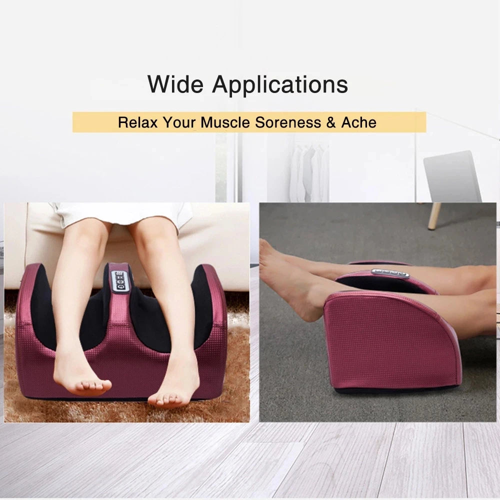 Electric Foot Massager with Heat - Shiatsu Deep Tissue Muscle Relief Body Shaping Massage Equipment Tidesmit