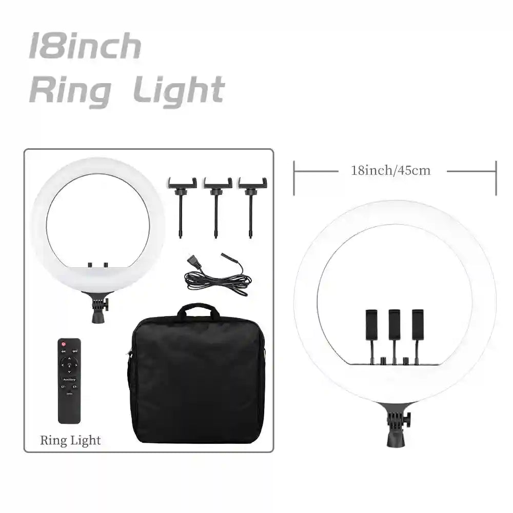 18 Inch LED Ring Light for Content Creation with Remote Control SH-HXD-18E Tidesmit