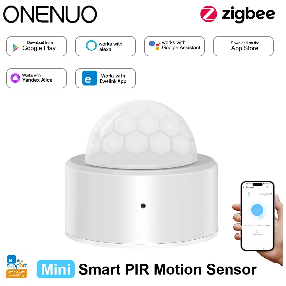 Zigbee PIR Motion Sensor - Smart Home Detector for Energy Efficiency Tidesmit