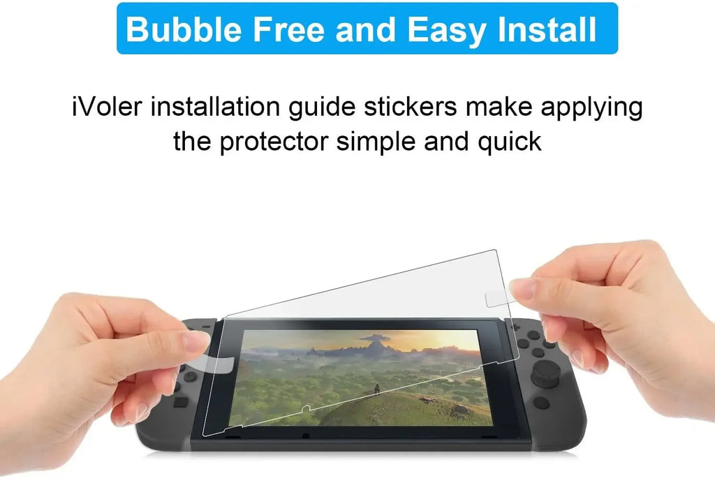 Nintendo Switch Screen Protector - 9H Tempered Glass Anti-Scratch Film Tidesmit