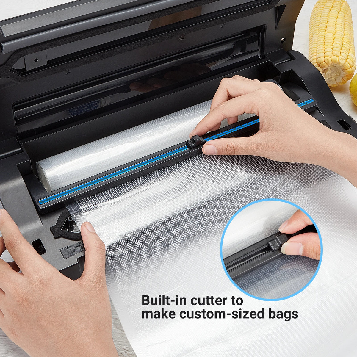 INKBIRD 3rd Vacuum Sealer with Starter Kit -80KPA Strong Suction Kitchen Household Food Vacuum Sealer Machine for Meat,Vegetable