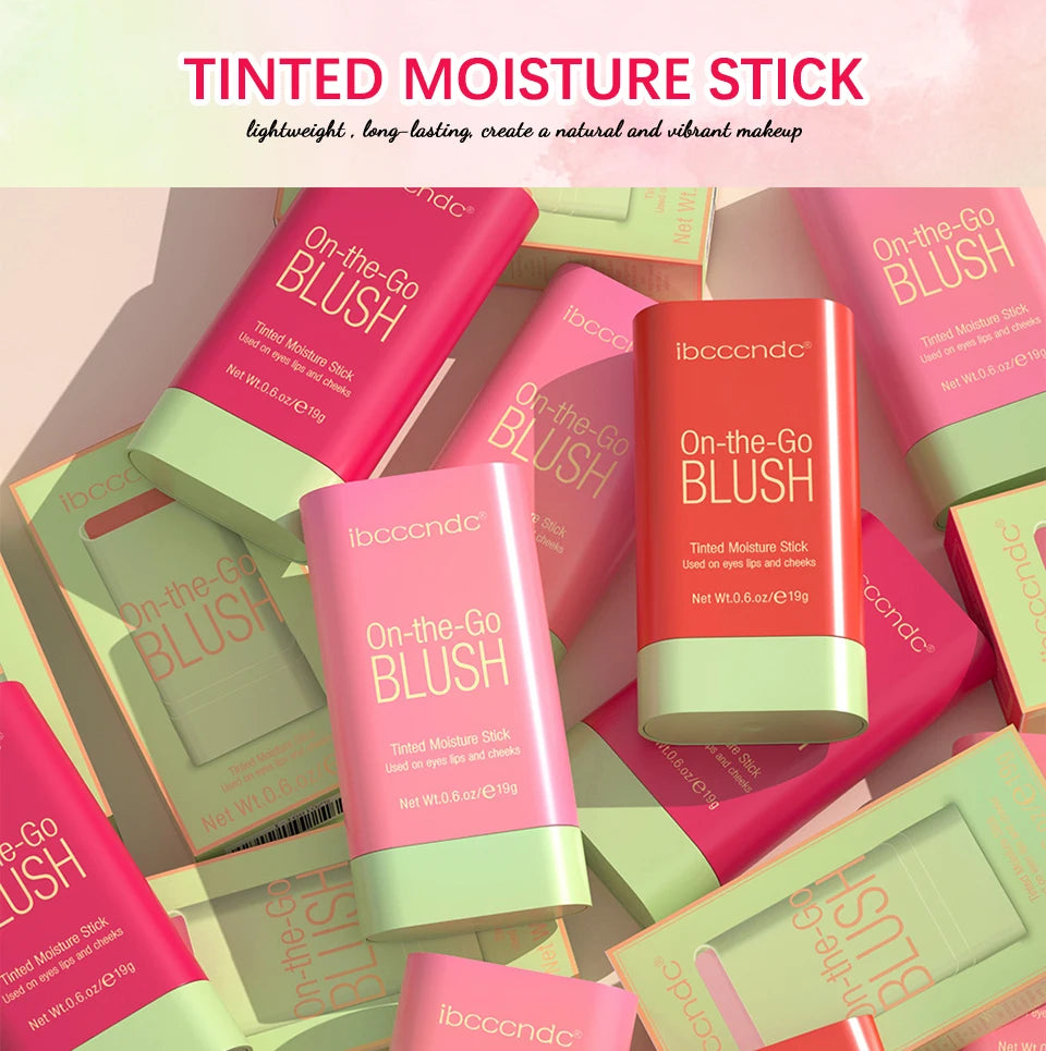 Tidesmit multi-functional blush stick shade swatch showing waterproof creamy texture and high color payoff