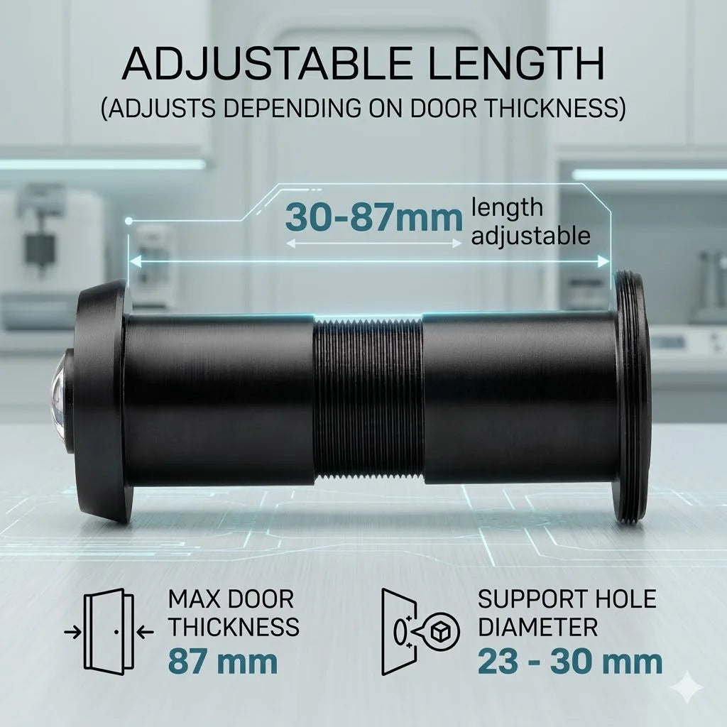 IR Night Vision 3MP 2K HD 180° Video Doorbell Peephole Camera Two-Way Audio Motion Detect, Tuya App, Dual WiFi, EU/US/UK/AU Plug