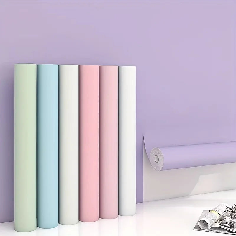 1roll 1/2/5/10m PVC DIY Self-adhesive Waterproof Wallpaper Renovation Kitchen Cabinets Decorative Films Vinyl Wall Stickers
