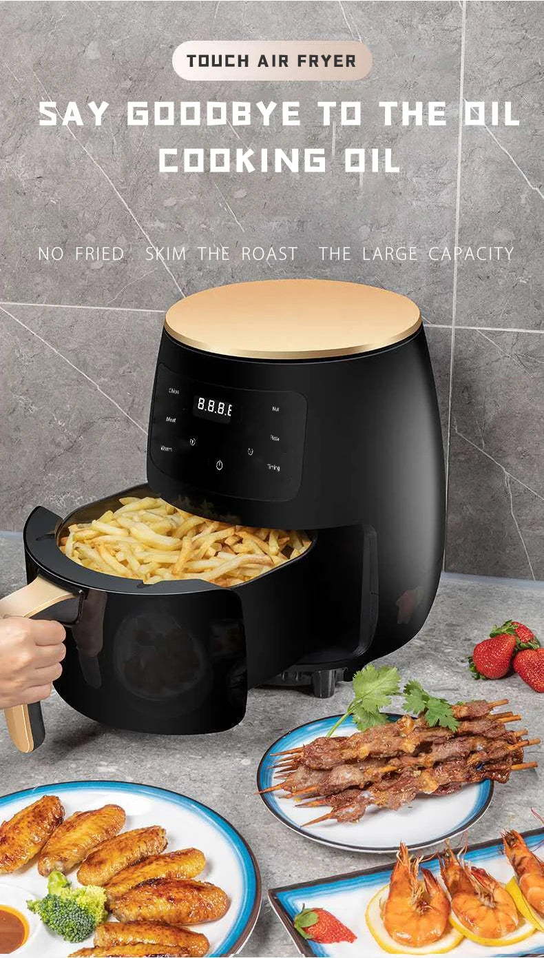 Factory Stock Hot Sale Electric 6L Multi-function Digital Control Air Fryer High-quality Non-stick Surface Household Hotel Use