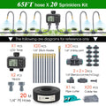 Dual Zone Independent Smart LCD Display Garden Watering Timer Atomization Spray Kit Mist Cooling System Irrigation Controller