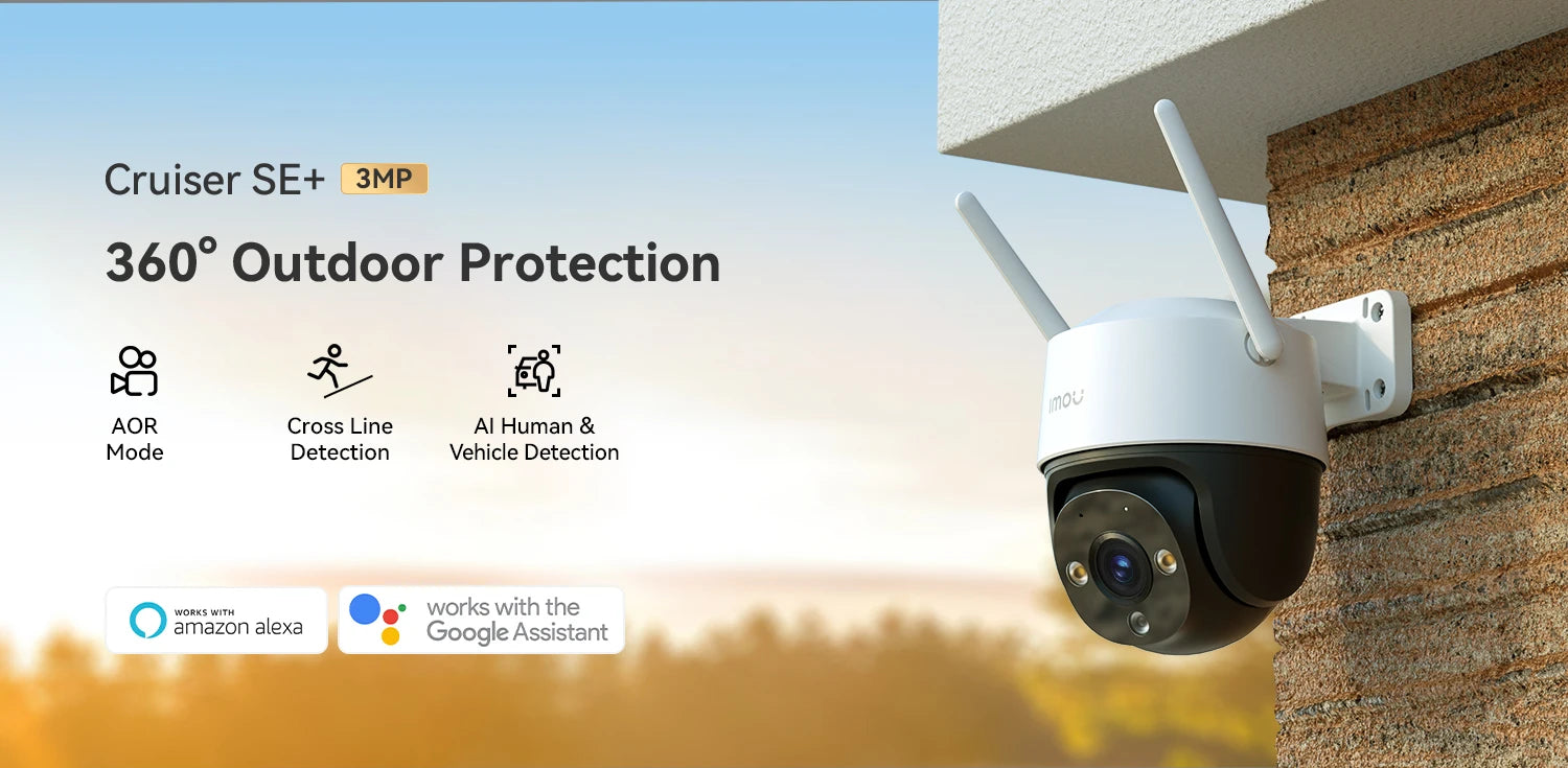 IMOU Cruiser SE+ Series Outdoor Wi-Fi Camera IP66 Weatherproof Camera 8X Digital Zoom Night Vision AI Human Detection Camera