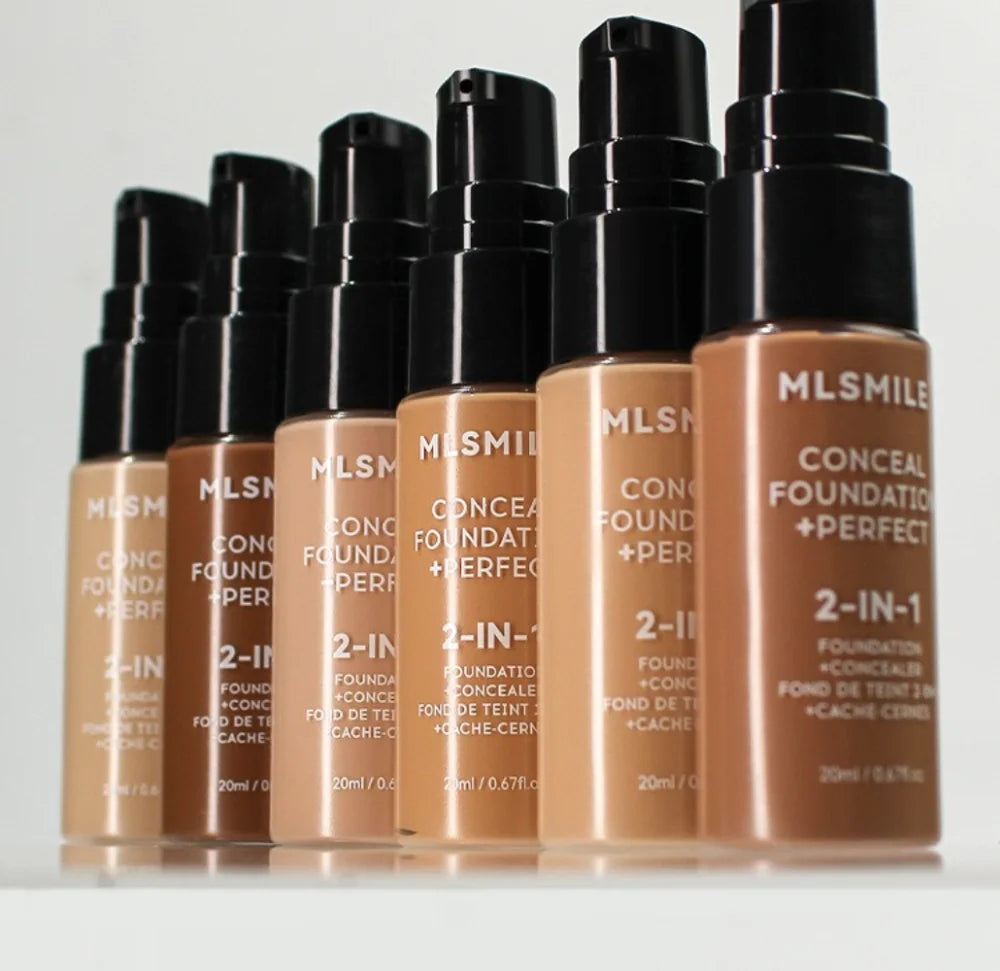Tidesmit matte liquid foundation oil control concealer texture close-up for natural long-lasting face makeup base