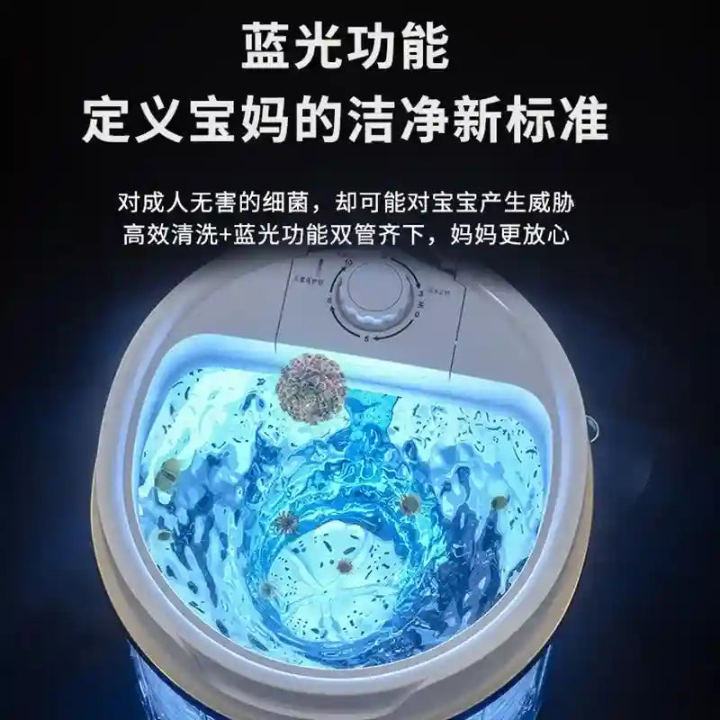 Tidesmit semi-automatic shoe and underwear washing machine with integrated drainage for compact dorm use