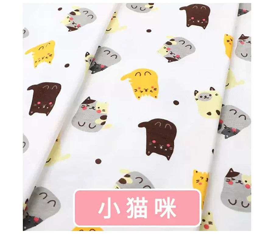 Baby Fabric Knit Jersey Print Fabric Sewing Material for Children's Garment 50*185cm Brocade Fabric Organic Fabric  Knitted