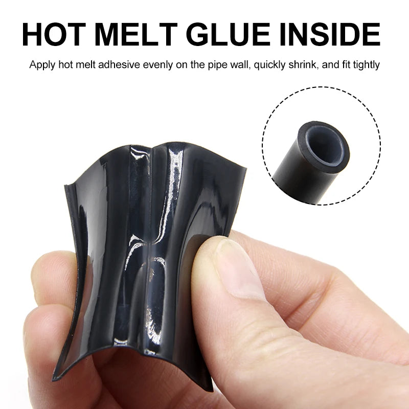 1~10m 3:1/4:1 Ratio With Glue Heat Shrink Tube ID 1.6mm - 50mm Adhesive Lined  Dual Wall Polyolefin ﻿Wrap Cable Protect Sleeve
