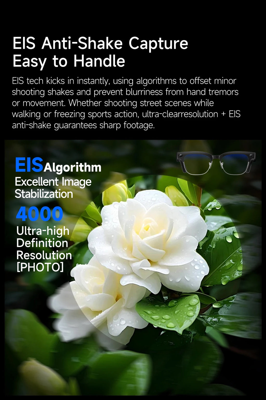 Smart Bluetooth Glasses with AI Camera and Live Translation - Tidesmit Tidesmit