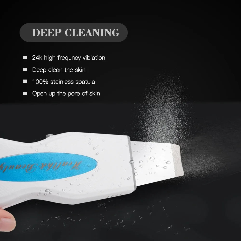 Ultrasonic Skin Scrubber Facial Cleanser - Professional Pore Exfoliator Scrubs Treatments Tidesmit