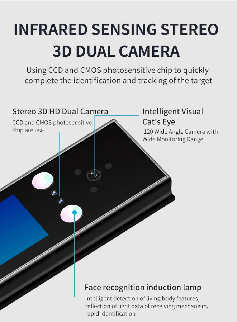 Intelligent Lock for Apartment Face and Palm Vein Recognition Smart Door Lock With Camera Cat Eye Fingerprint Door Lock