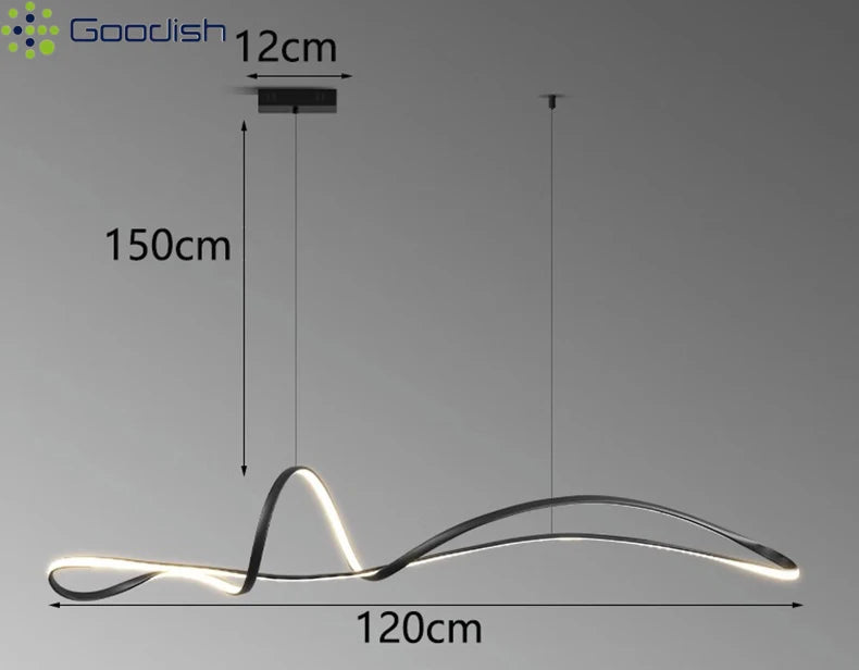 Modern 150cm LED Ring Light - Adjustable Dimmable Pendant for Creators Tidesmit