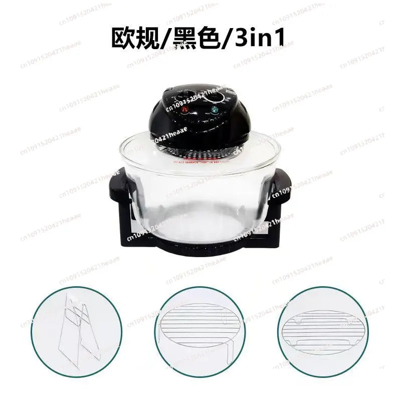 Suitable for 20L multifunctional large capacity household light wave stove, air fryer, glass electric fryer, french fry machine