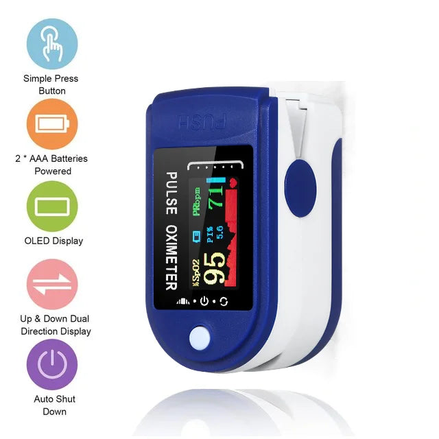Fingertip Oximeter Testing SPO2 Oximeter Portable Fingertip Pulse Blood Oxygen Saturation Monitor LED Display Hot Sale
