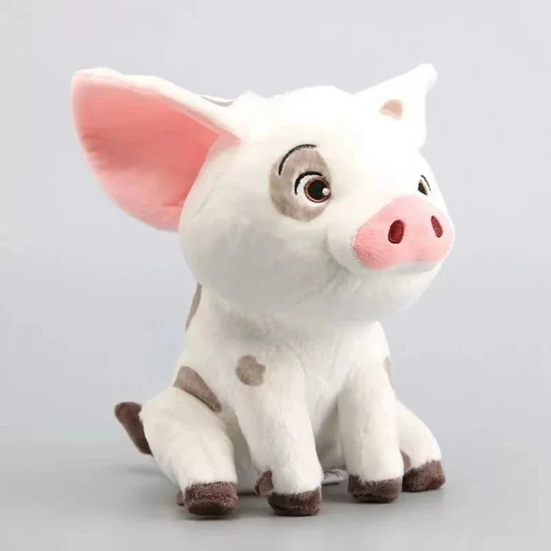 Cute 22cm Moana Pua pig plush toy. Soft white cartoon stuffed animal pillow, perfect gift for kids' bedroom decor.