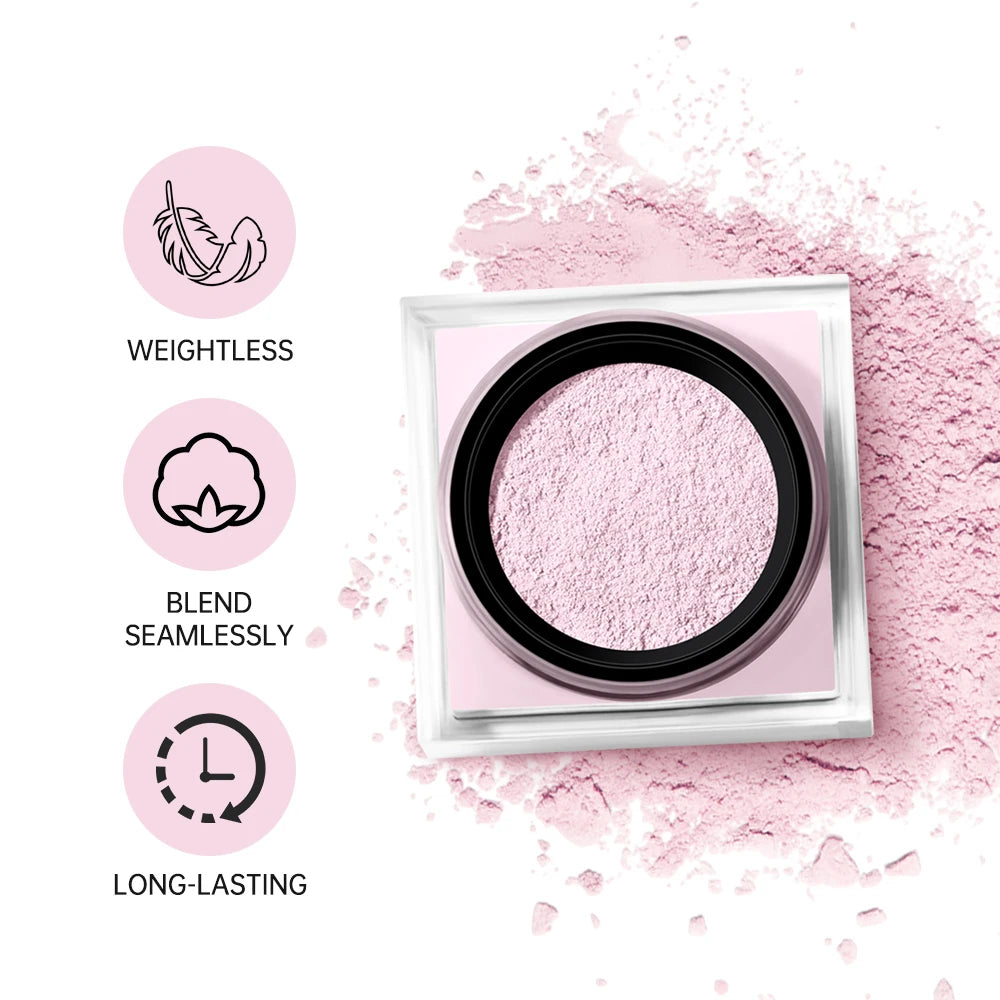 Tidesmit matte setting powder texture close-up for long lasting oil control and brightening face makeup finish