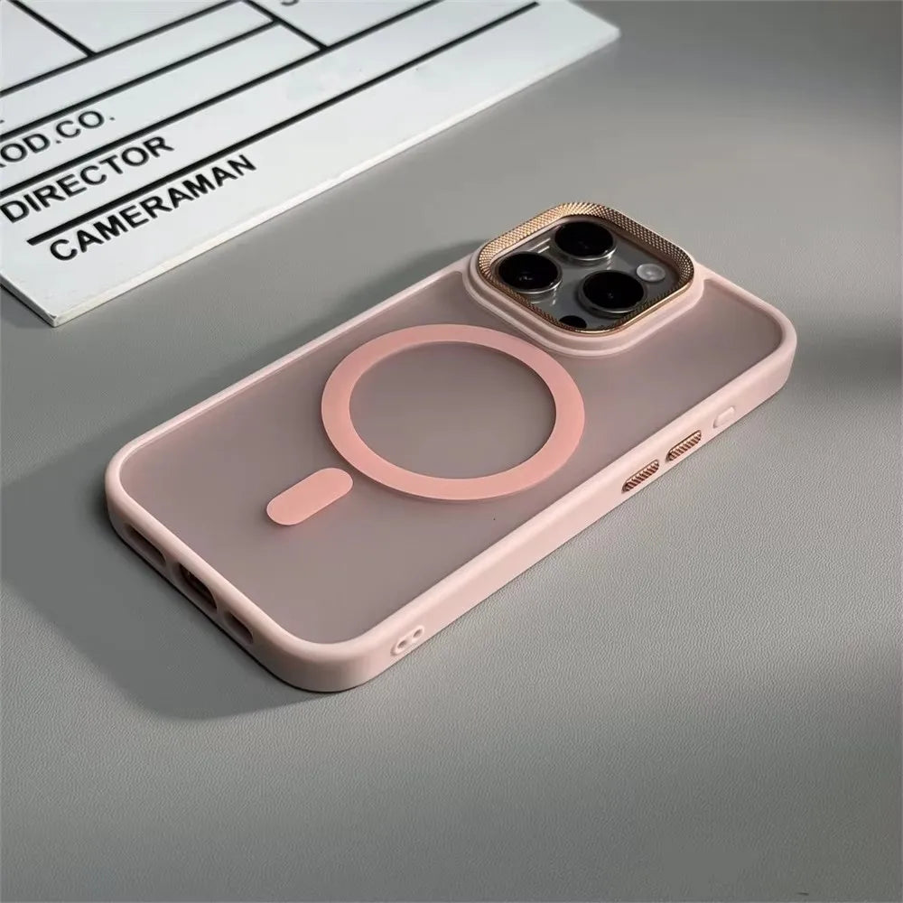 iPhone 16 Pro Max Case - Military-Grade Shock-Absorbing Matte Cover Pink Tidesmit