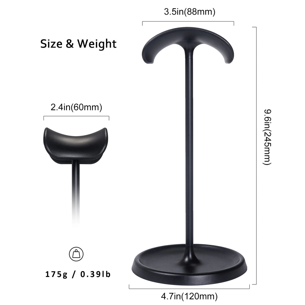 Curved Headphone Stand & Storage Tray for Over-Ear Headphones Tidesmit