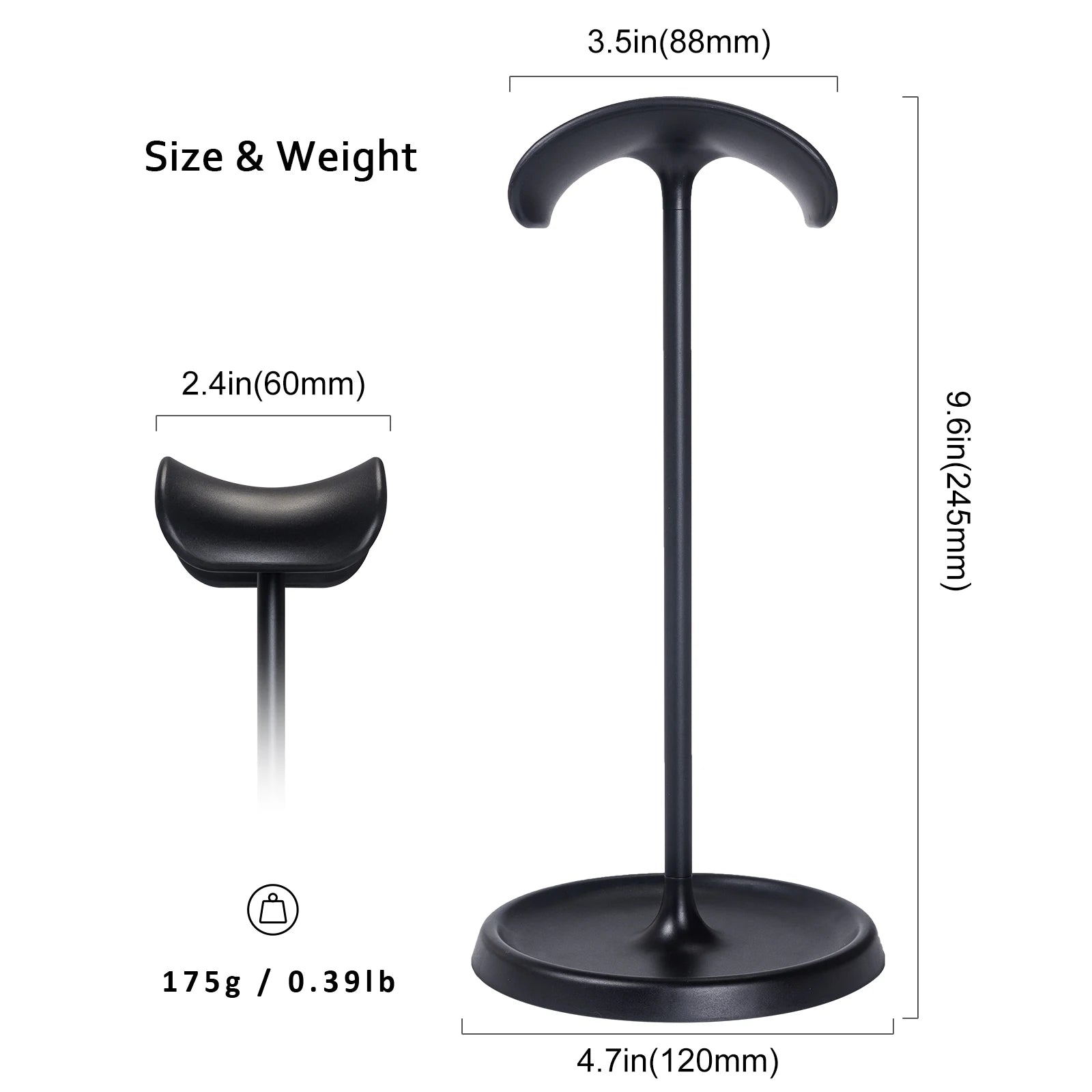 Curved Headphone Stand & Storage Tray for Over-Ear Headphones Tidesmit