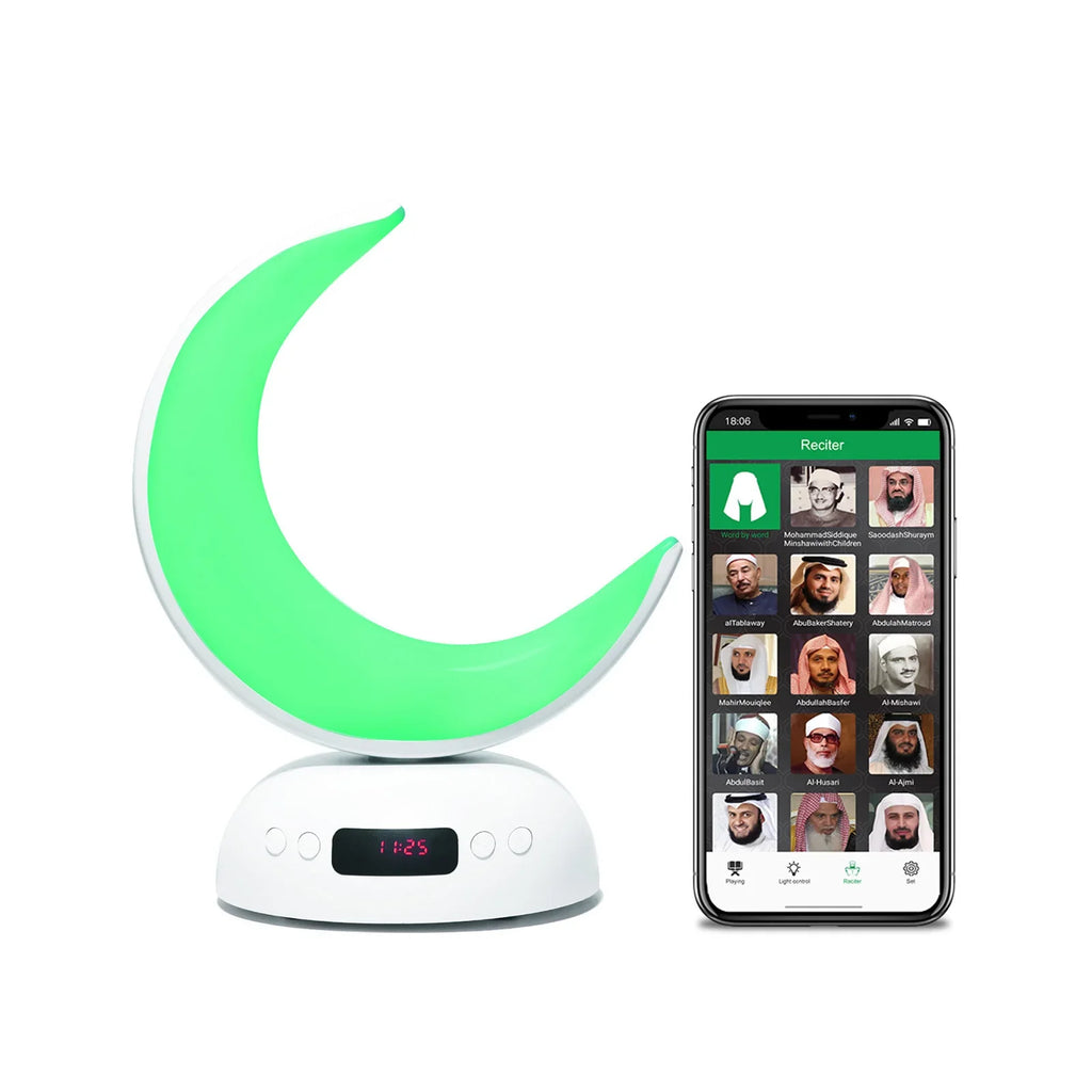 Quran Azan Clock Islam Muslim Arabic Koran Bright Bluetooth Speaker Portable Night Light Lamp Holy Wireless Ramadan Islamic Arab