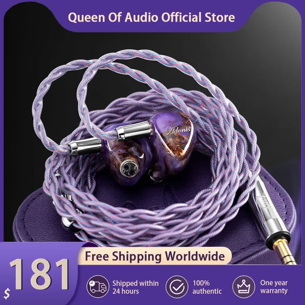 QoA Adonis Hybrid IEMs: 1DD+2BA Wired Earphones by Tidesmit Tidesmit