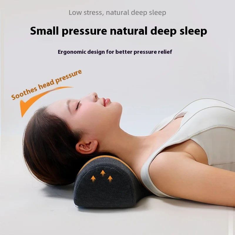 Cervical Memory Foam Pillow - Ergonomic Neck Pain Relief (Dark Gray) Relaxation Treatment Tidesmit