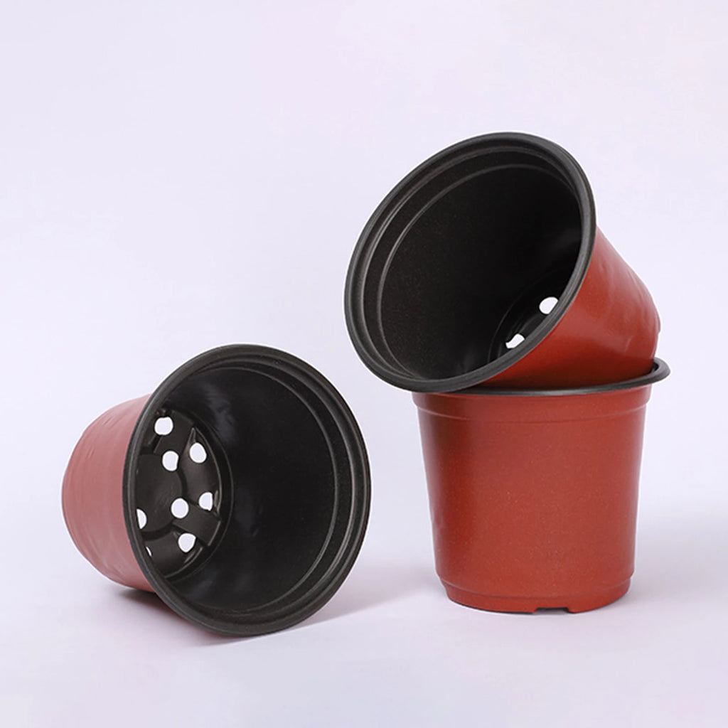 Plastic Plant Nursery Pots With Drainage Holes Durable Simple Seedling Containers For Garden Balcony And Office Decor 50/100pcs
