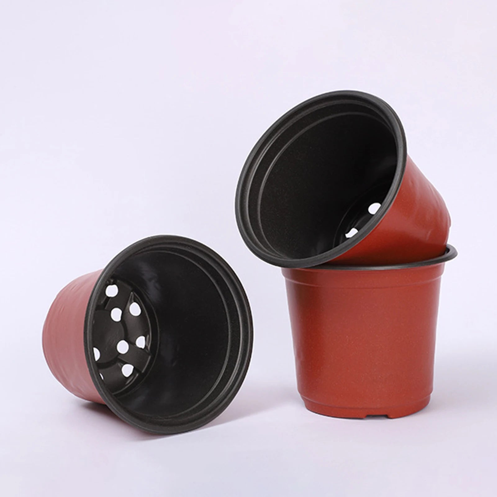 Plastic Plant Nursery Pots With Drainage Holes Durable Simple Seedling Containers For Garden Balcony And Office Decor 50/100pcs