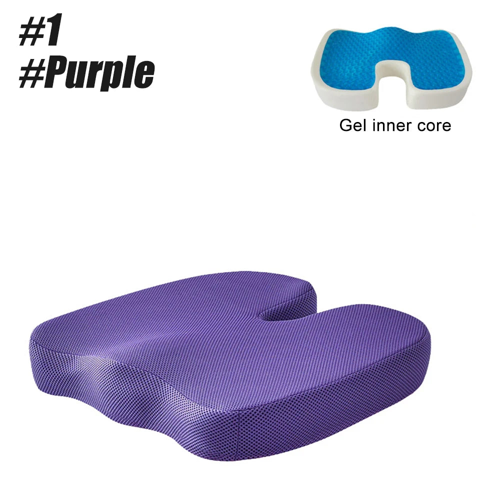 Gel Seat Cushion for Office Chair - Ergonomic Orthopedic Tidesmit Massage Cushion 1-Purple Tidesmit