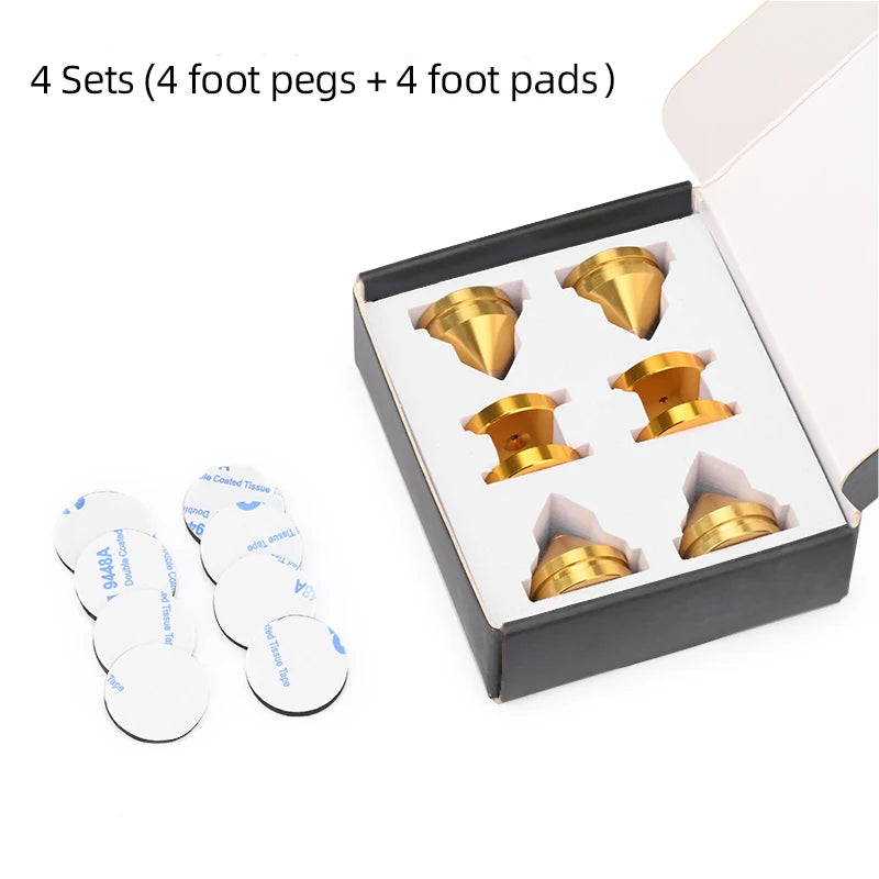 ERUMPENT 4PCS  HiFi Speaker HiFi Audio Speaker Stand Spikes Hi-end Amplifier Feet Pad Shock-absorbing Pins Pads for Sound CD