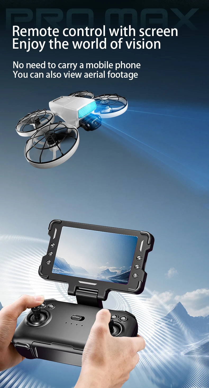 4K Camera Drone with Display Remote - Foldable GPS Obstacle Avoidance Tidesmit