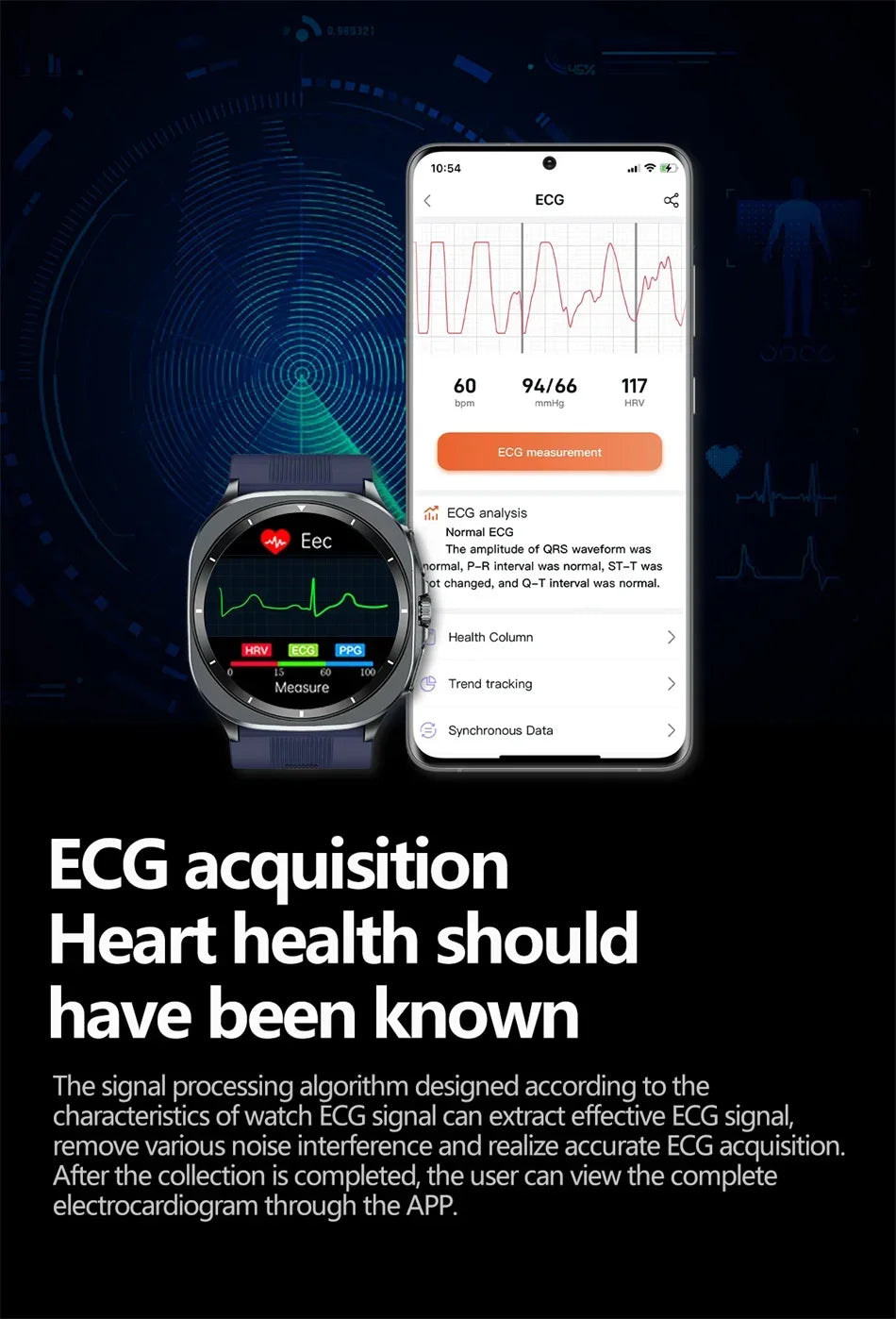 for Samsung Air Pump Airbag Smart Watch Men, Micro Physical Examination Accurate Measure Blood Pressure Sport SmartWatch 2025New