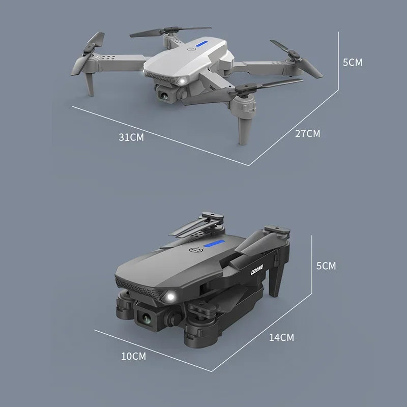 4K Foldable Camera Drone with Dual HD Lenses - Tidesmit Tidesmit
