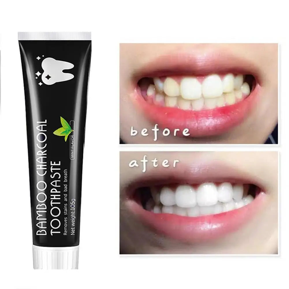 Tidesmit natural activated charcoal mint toothpaste for deep cleaning and teeth stain removal