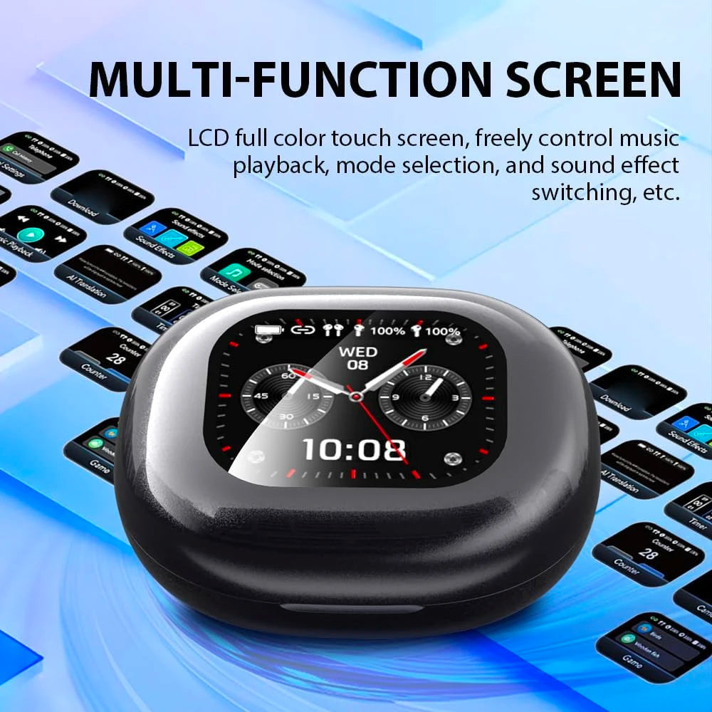 AI Translating Earbuds: 144-Language Real-Time Wireless Headphones - Black Tidesmit