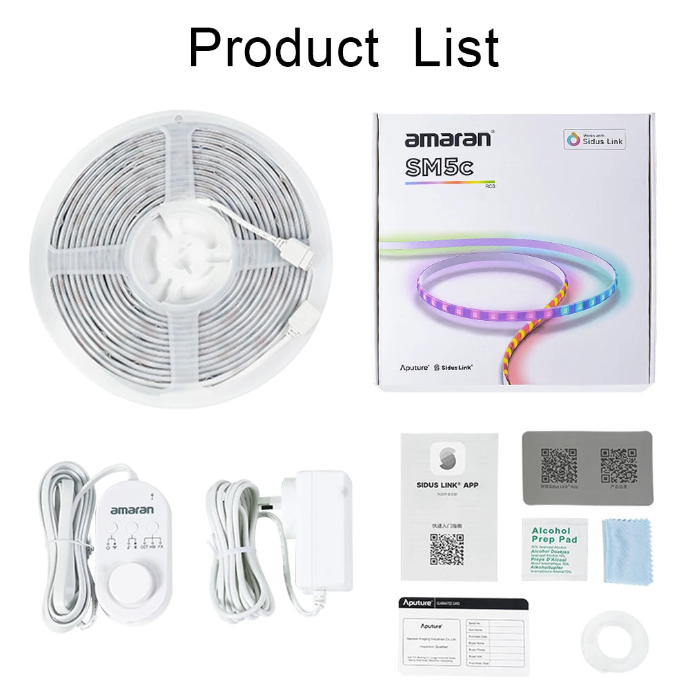 Amaran SM5c RGB Smart LED Strip Light 5M Extension - Tidesmit EU Tidesmit