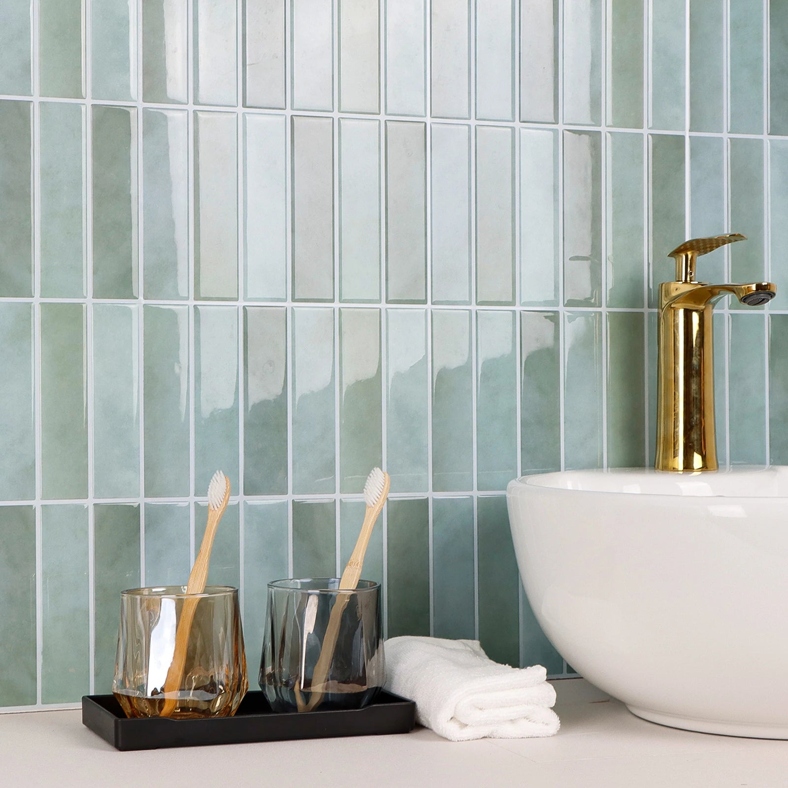 1/3pcs Square Wall Tile Sticker Mosaic Tile Decal Peel&Stick Backsplash Vinly Wallpaper Easy to Install for Apartment Renovation