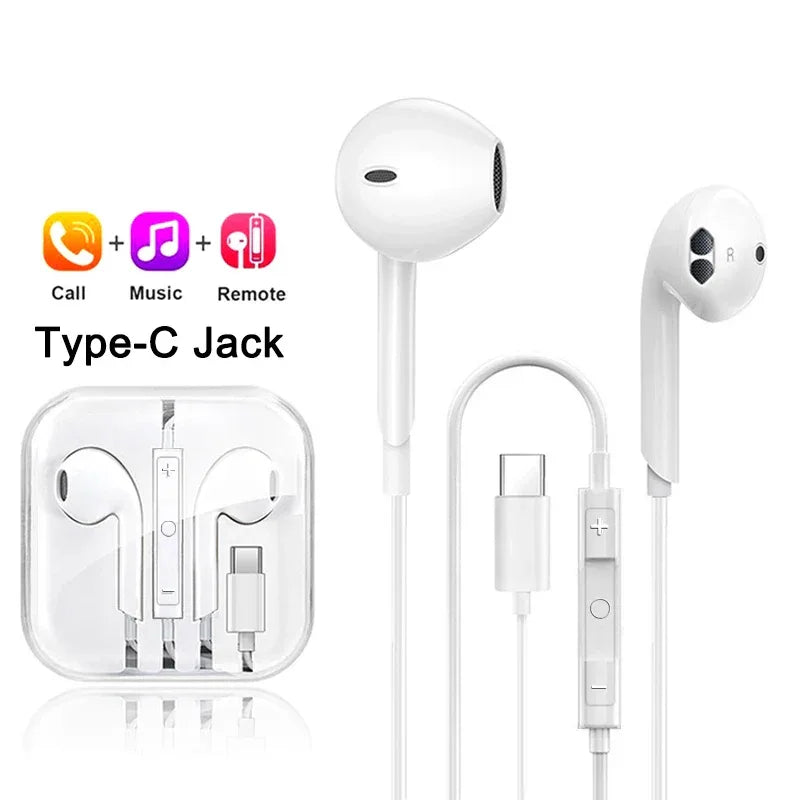 Original Type C Wired Headphone For Xiaomi Mi 14 13 12 Pro Ultra Lite 3.5MM Earphone Redmi Poco Huawei Samsung Earbuds Headset For Type C Tidesmit
