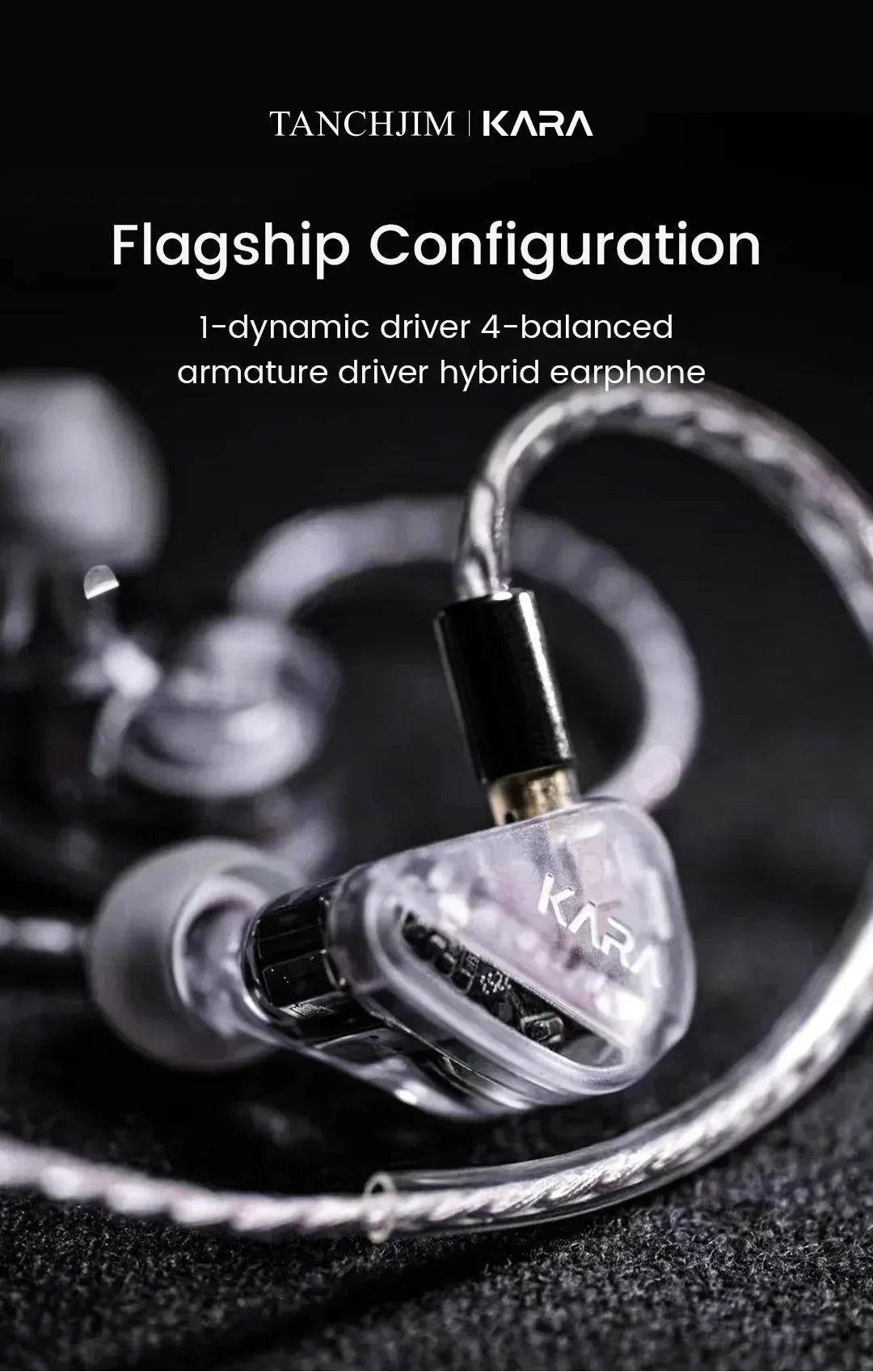 TANCHJIM Kara Hybrid In-Ear Monitors 1DD+4BA HiFi IEMs by Tidesmit Tidesmit