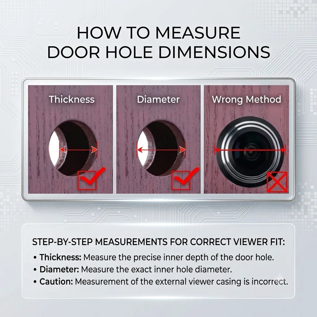 3MP 2K HD 180° Video Doorbell Peephole Camera, Two-Way Audio, Motion Detect, Tuya SmartLife, 2.4G/5G Dual WiFi, EU/US/UK/AU Plug