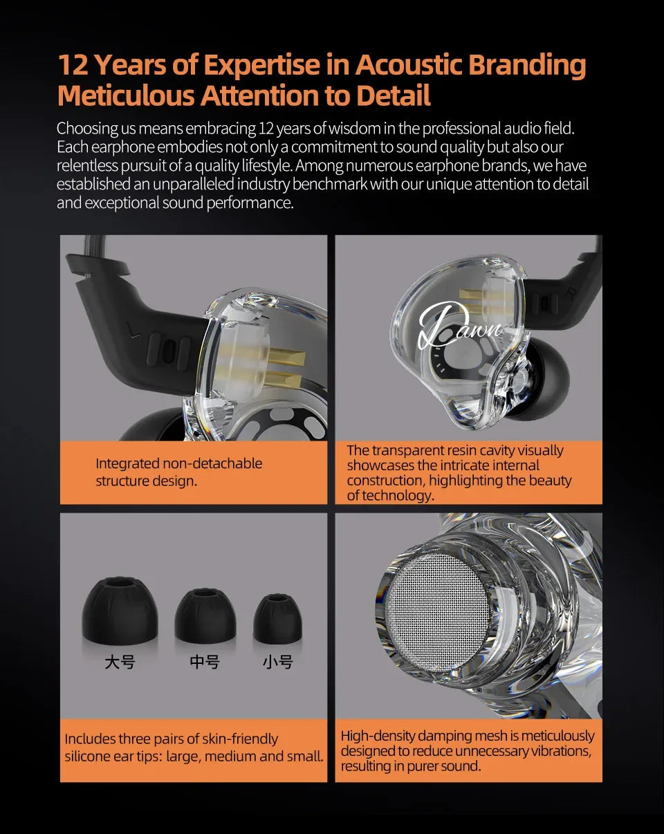 10mm Dynamic Driver In-Ear Monitors by Tidesmit Tidesmit