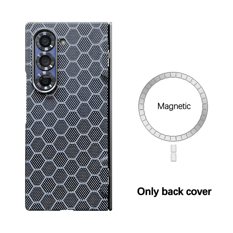 Samsung Galaxy Z Fold 7 Aramid Carbon Fiber Case - Slim Protection Back 3 Galaxy Z Fold6 Tidesmit